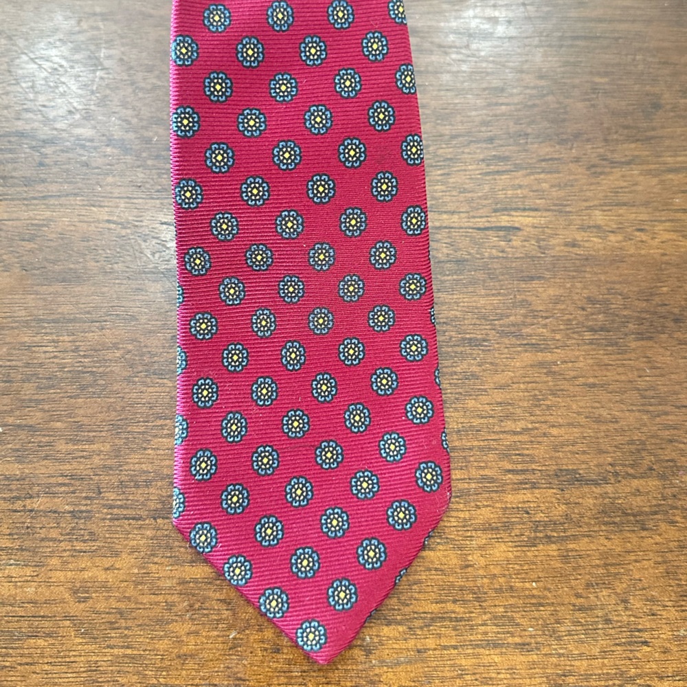 Jos. A. Bank Burgundy Floral Tie